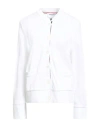 Thom Browne Woman Cardigan White Size 12 Cotton