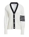 Thom Browne Woman Cardigan White Size 5 Cotton In White