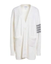 Thom Browne Woman Cardigan White Size 6 Merino Wool In White