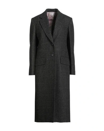 Thom Browne Woman Coat Black Size 10 Wool