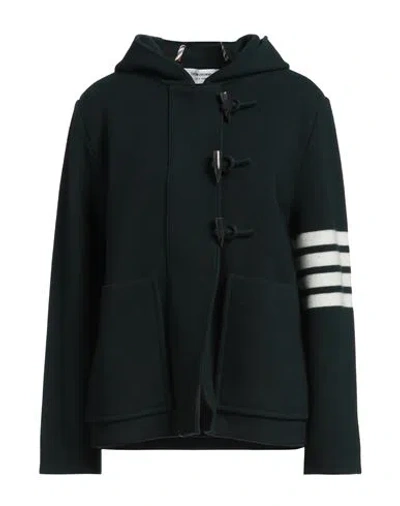 Thom Browne Woman Coat Emerald Green Size 12 Virgin Wool