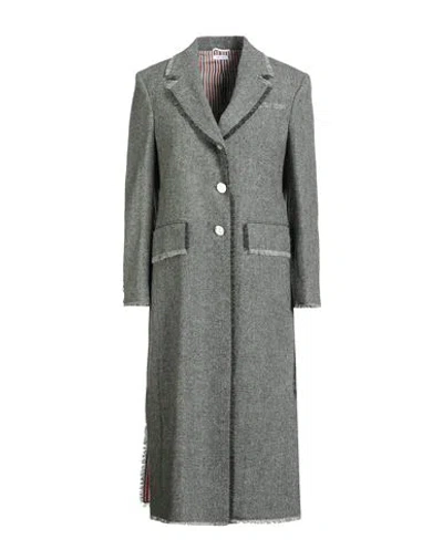 Thom Browne Woman Coat Grey Size 10 Wool