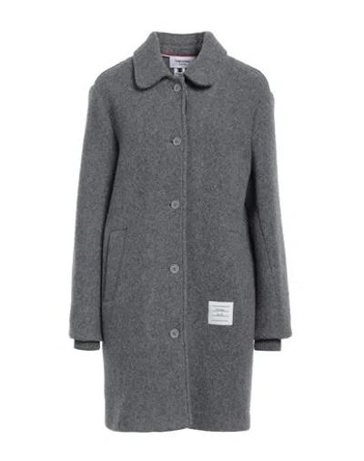 Thom Browne Woman Coat Grey Size 12 Wool