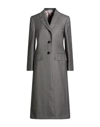 Thom Browne Woman Coat Grey Size 6 Wool In Gray