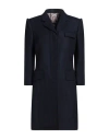 Thom Browne Woman Coat Navy Blue Size 8 Virgin Wool In Navy Blue