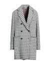 Thom Browne Check-pattern Oversize Coat In Sage Green