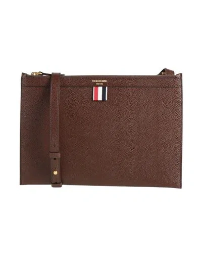 Thom Browne Woman Cross-body Bag Chocolate Brown Size - Leather