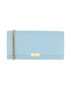 Thom Browne Woman Crossbody Wallet Light Blue Size - Leather