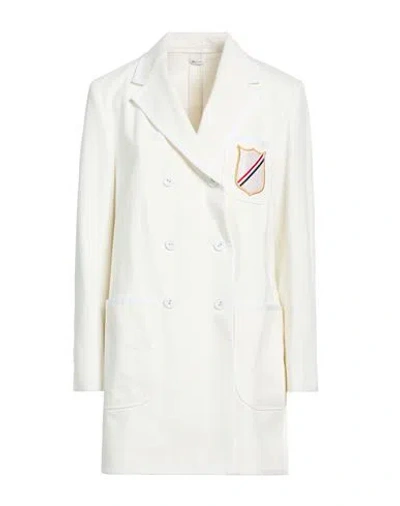 Thom Browne Woman Denim Outerwear White Size 4 Cotton
