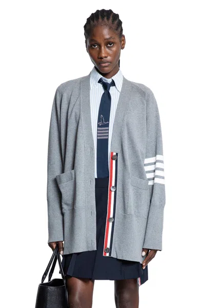 Thom Browne Woman Grey Knitwear In Gray