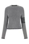 Thom Browne Baby Cable Cropped C In Gray