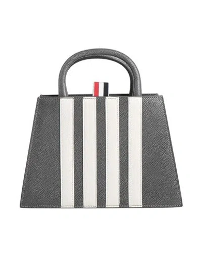 Thom Browne Woman Handbag Grey Size - Leather