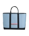 Thom Browne Woman Handbag Light Blue Size - Textile Fibers, Leather