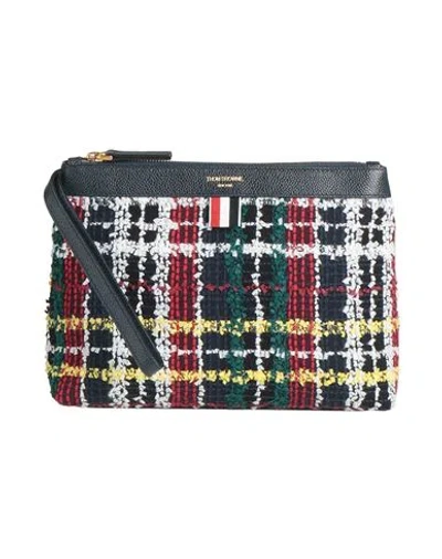 Thom Browne Woman Handbag Midnight Blue Size - Leather, Textile Fibers