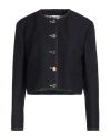 Thom Browne Woman Jacket Midnight Blue Size 4 Wool In Blue