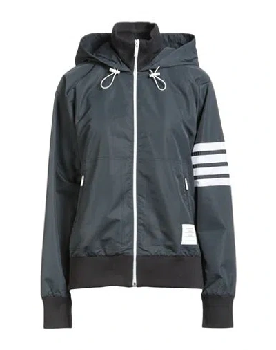Thom Browne Woman Jacket Navy Size 4 Polyamide