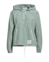 Thom Browne Woman Jacket Sage Green Size 4 Cotton, Nylon In Sage Green
