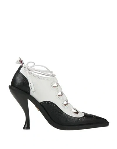 Thom Browne Woman Lace-up Shoes Black Size 6 Leather