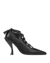 Thom Browne Woman Lace-up Shoes Black Size 7.5 Leather