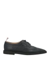 Thom Browne Pointed-toe Leather Brogues, Black In Black