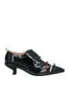 Thom Browne Woman Lace-up Shoes Black Size 8 Leather In Black