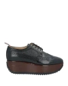 Thom Browne Woman Lace-up Shoes Black Size 8 Leather In Black