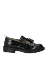 THOM BROWNE THOM BROWNE WOMAN LOAFERS BLACK SIZE 8 LEATHER