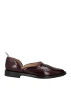 Thom Browne Woman Loafers Burgundy Size 8 Calfskin