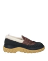 Thom Browne Woman Loafers Dark Brown Size 8 Leather, Rubber