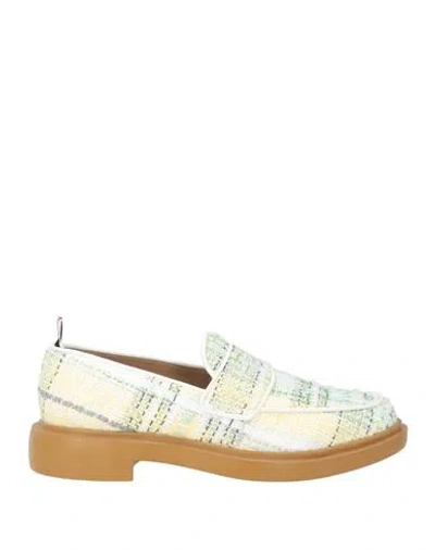 Thom Browne Woman Loafers Light Green Size 8 Textile Fibers