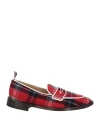 Thom Browne Woman Loafers Red Size 8 Textile Fibers