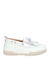 Thom Browne Woman Loafers White Size 8 Calfskin In White