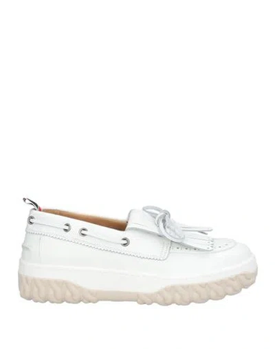 Thom Browne Woman Loafers White Size 8 Calfskin