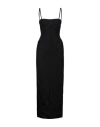 THOM BROWNE THOM BROWNE WOMAN MAXI DRESS BLACK SIZE 6 WOOL, SILK