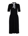 Thom Browne Woman Midi Dress Black Size 6 Virgin Wool, Polyamide, Elastane, Silk
