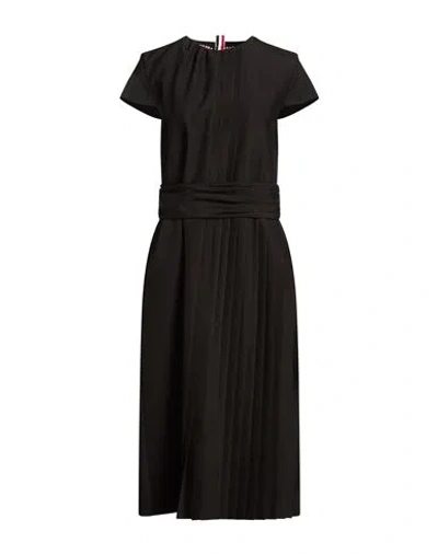 Thom Browne Woman Midi Dress Black Size 6 Wool, Silk