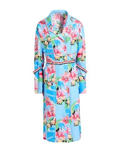Thom Browne Woman Midi Dress Light Blue Size 12 Silk