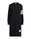 Thom Browne Woman Midi Dress Midnight Blue Size 0 Cotton