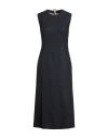 Thom Browne Woman Midi Dress Midnight Blue Size 4 Wool