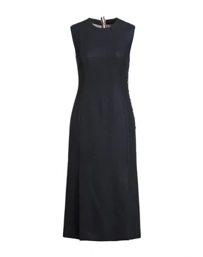 Thom Browne Woman Midi Dress Midnight Blue Size 4 Wool