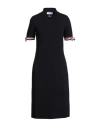 Thom Browne Woman Midi Dress Midnight Blue Size 6 Cotton, Polyamide, Elastane