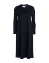 Thom Browne Woman Midi Dress Midnight Blue Size 8 Wool In Blue