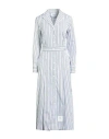 Thom Browne Woman Midi Dress Navy Size 4 Cotton