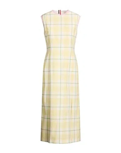 Thom Browne Woman Midi Dress Pastel Yellow Size 6 Wool