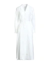 Thom Browne Woman Midi Dress White Size 2 Cotton