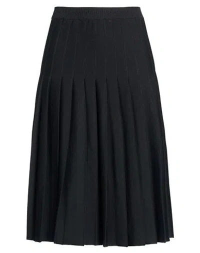 Thom Browne Woman Midi Skirt Black Size 4 Virgin Wool, Silk