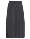 Thom Browne Woman Midi Skirt Charcoal Size 6 Polyester In Black