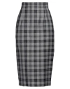 Thom Browne Woman Midi Skirt Grey Size 6 Wool In Grey