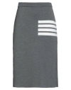 Thom Browne Woman Midi Skirt Grey Size 6 Wool, Polyamide In Gray