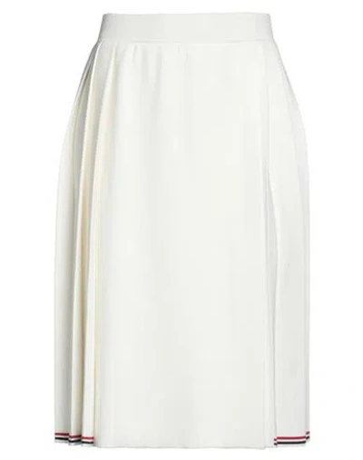 THOM BROWNE THOM BROWNE WOMAN MIDI SKIRT IVORY SIZE 4 COTTON